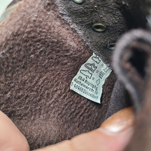 Canda Brown Suede Leather Embroidered Lace-up Fleece Lined Boots sz 38 - Picture 10 of 10